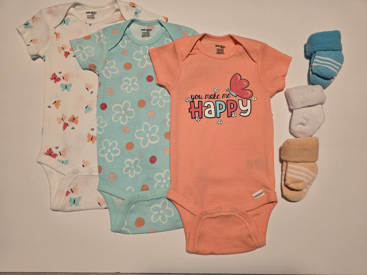 You Make Me Happy Cupcake Onesie Set